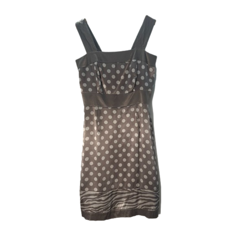 BCBG Maxaxria Polka Dot Sleeveless Dress